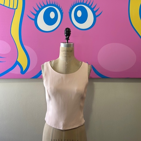 Moschino Cheap Chic Light Pink Crop Sleeveless Top